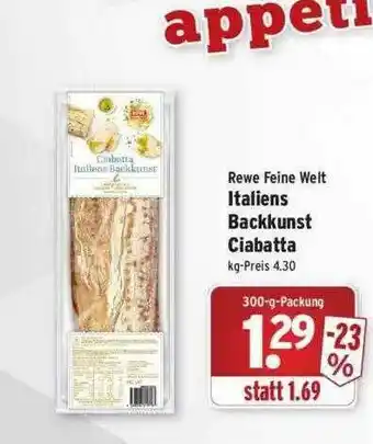 Wasgau Rewe Feine Welt Italiens Backkunst Ciabatta Angebot