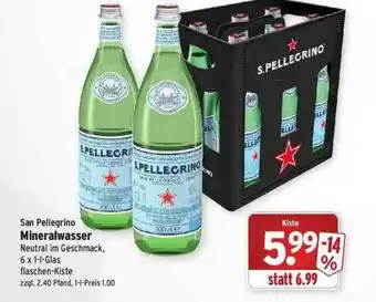 Wasgau San Pellegrino Mineralwasser Angebot