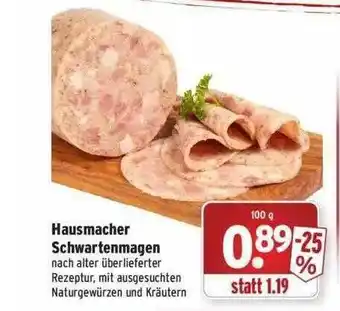 Wasgau Hausmacher Schwartenmagen Angebot