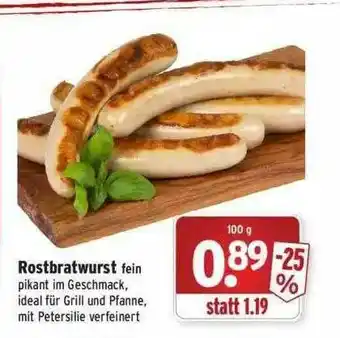 Wasgau Rostbratwurst Angebot