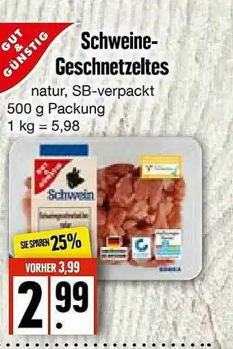 Edeka Frischemarkt Schweine-geschnetzeltes Angebot