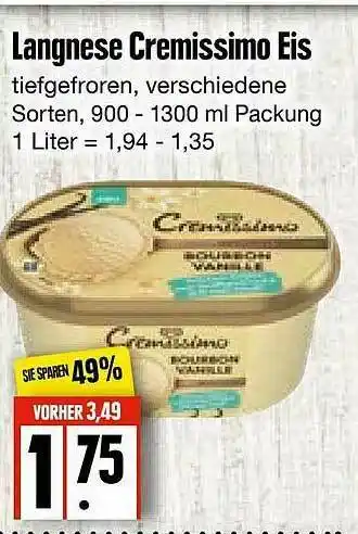 Edeka Frischemarkt Langnese Cremissimo Eis Angebot