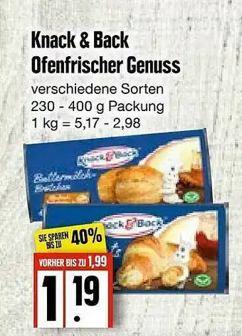 Edeka Frischemarkt Knack & Back Ofenfrischer Genuss Angebot