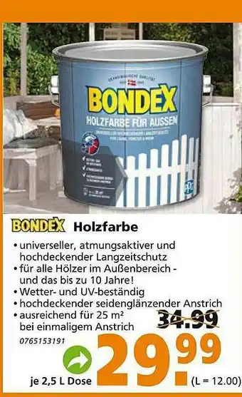 Globus Baumarkt Bondex Holzfarbe Angebot