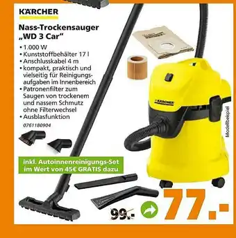 Globus Baumarkt Kärcher Nass-trockensauger Wd 3 Car Angebot