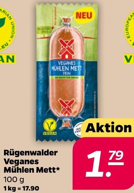 NETTO Rügenwalder Veganes Mühlen Mett 100 g Angebot