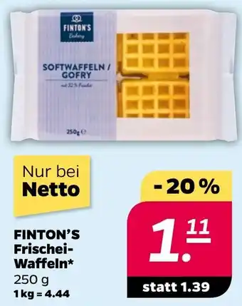 NETTO FINTON'S Frischei-Waffeln* 250 g Angebot