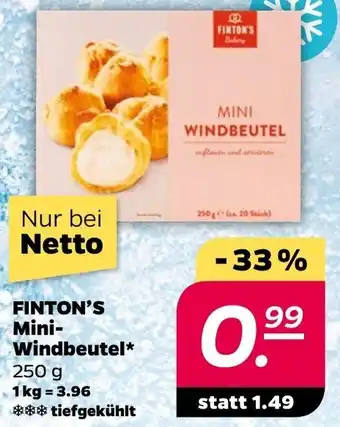 NETTO FINTON'S Mini- Windbeutel* 250 g Angebot