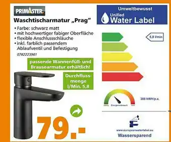 Globus Baumarkt Primaster Waschtischarmatur „prag” Angebot