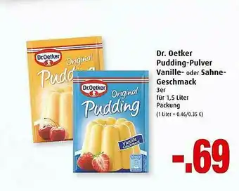 Markant Dr. Oetker Pudding-pulver Vanille Oder Sahne Geschmack Angebot