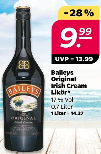 NETTO Baileys Original Irish Cream Likör 0,7 Liter Angebot