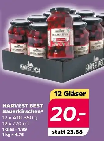 NETTO HARVEST BEST Sauerkirschen 12 Gläser Angebot