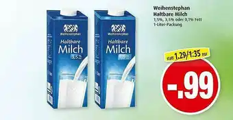 Markant Weihenstephan Haltbare Milch Angebot