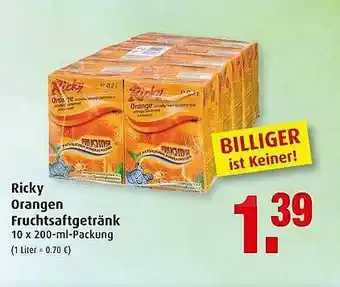 Markant Ricky Orangen Fruchtsaftgetränk Angebot