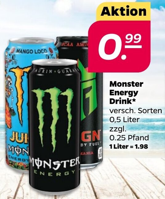 NETTO Monster Energy Drink 0,5 Liter Angebot