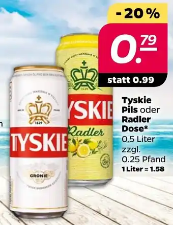 NETTO Tyskie Pils oder Radler Dose 0,5 Liter Angebot