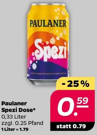 NETTO Paulaner Spezi Dose* 0,33 Liter Angebot