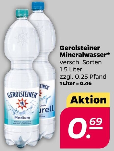 NETTO Gerolsteiner Mineralwasser 1,5 Liter Angebot