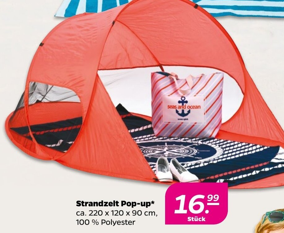 NETTO Strandzelt Pop-up Angebot