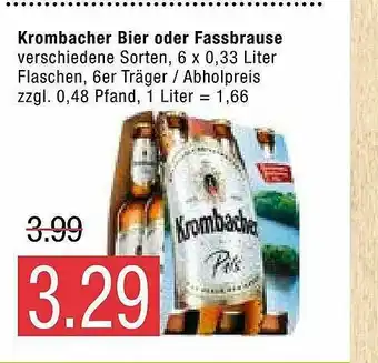 Marktkauf Krombacher Bier Oder Fassbrause Angebot