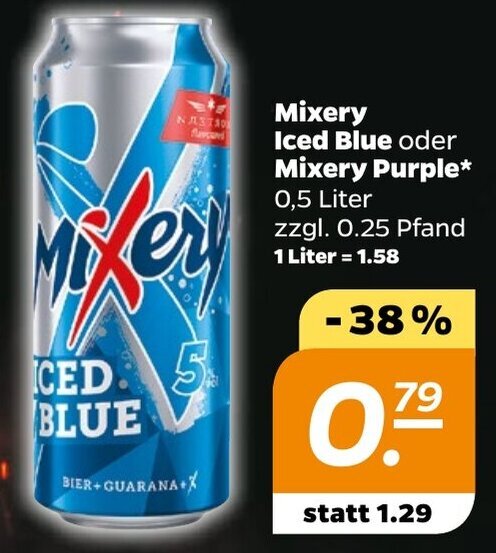 NETTO Mixery Iced Blue oder Mixery Purple* 0,5 Liter Angebot