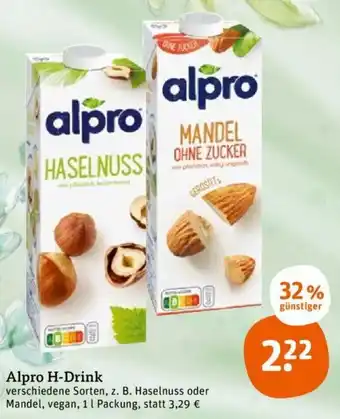 tegut Alpro H-Drink 1 L Packung Angebot