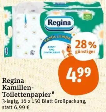 tegut Regina Kamillen- Toilettenpapier Angebot
