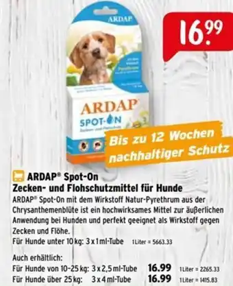 Raiffeisen Markt ARDAP® Spot-On Zecken- und Flohschutzmittel für Hunde Angebot