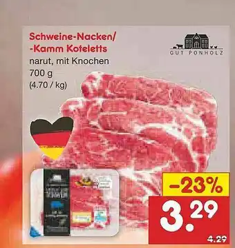 Netto Marken-Discount Gut Ponholz Schweine-nacken Oder -kamm Koteletts Angebot