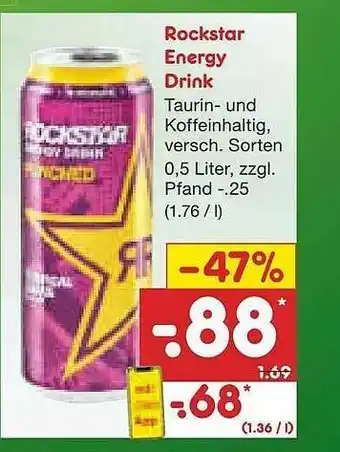 Netto Marken-Discount Rockstar Energy Drink Angebot