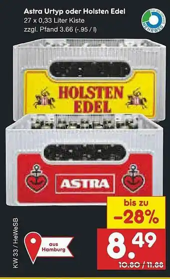 Netto Marken-Discount Astra Urtyp Oder Holsten Edel Angebot