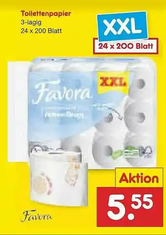 Netto Marken-Discount Toilettenpapier Favora Angebot