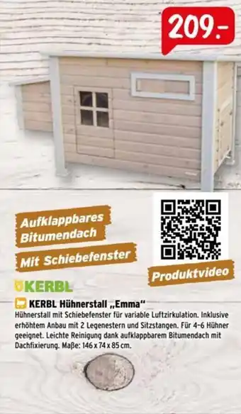 Raiffeisen Markt KERBL Hühnerstall ,,Emma" Angebot