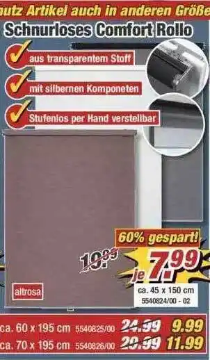 Poco Schnurloses Comfort Rollo Angebot