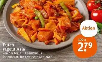 tegut Puten-ragout Asia 100 g Angebot