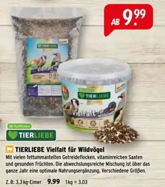 Raiffeisen Markt TIERLIEBE Vielfalt für Wildvögel 3.3kg Angebot