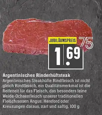 Scheck-in-Center Argentinisches Rinderhüftsteak Angebot