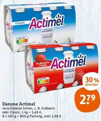 tegut Danone Actimel 800 g Packung Angebot