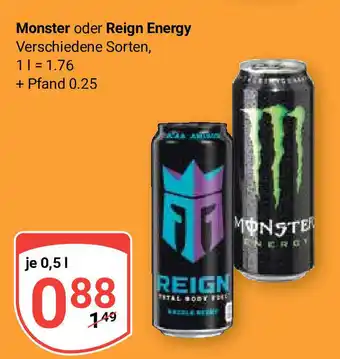 Globus Monster oder Reign Energy 500ml Angebot