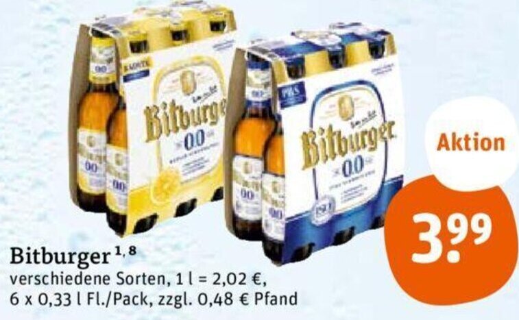 tegut Bitburger 6x0,33 L Angebot