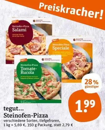 tegut tegut... Steinofen Pizza 350 g Packung Angebot