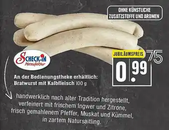 Scheck-in-Center An De Bedienungstheke Erhältlich : Bratwurst Mit Kalbfleisch Angebot