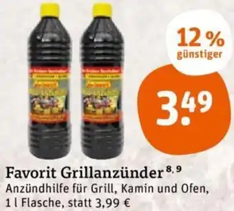 tegut Favorit Grillanzünder 1 L Flasche Angebot