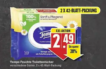 Scheck-in-Center Tempo Feuchte Toilettentücher Angebot