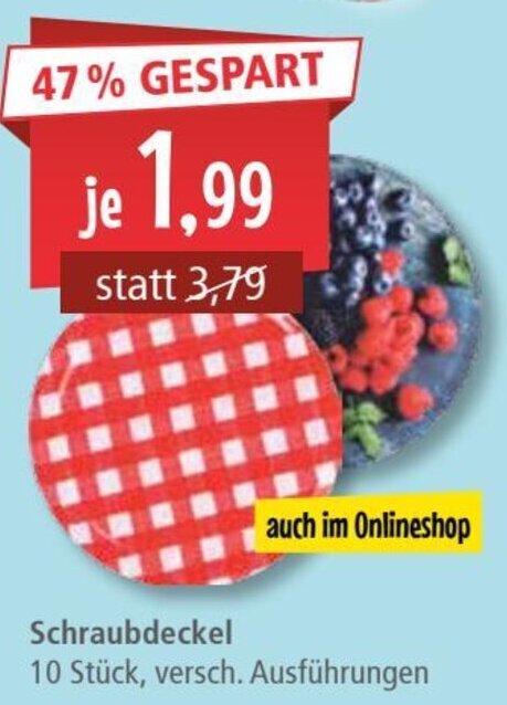 Pfennigpfeiffer Schraubdeckel 10 Stück Angebot