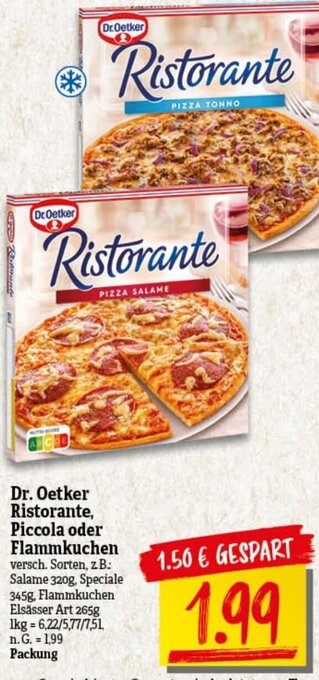 nah & gut Dr. Oetker Ristorante, Piccola oder Flammkuchen Angebot