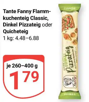 Globus Tante Fanny Flammkuchenteig Classic, Dinkel Pizzateig oder Quicheteig 260-400g Angebot