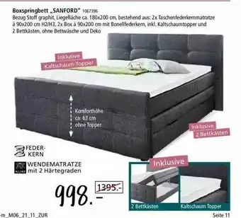 Zurbrüggen Boxspringbett „sanford” Angebot