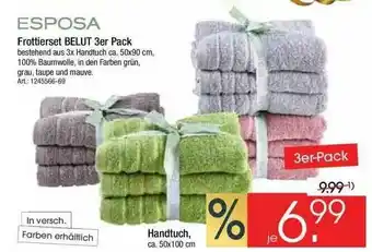 Zurbrüggen Esposa Frottierset Belut 3er Pack Angebot