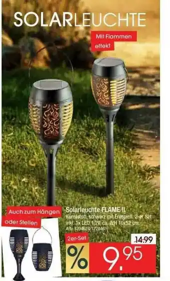 Zurbrüggen Solarleuchte Flame Ii Angebot